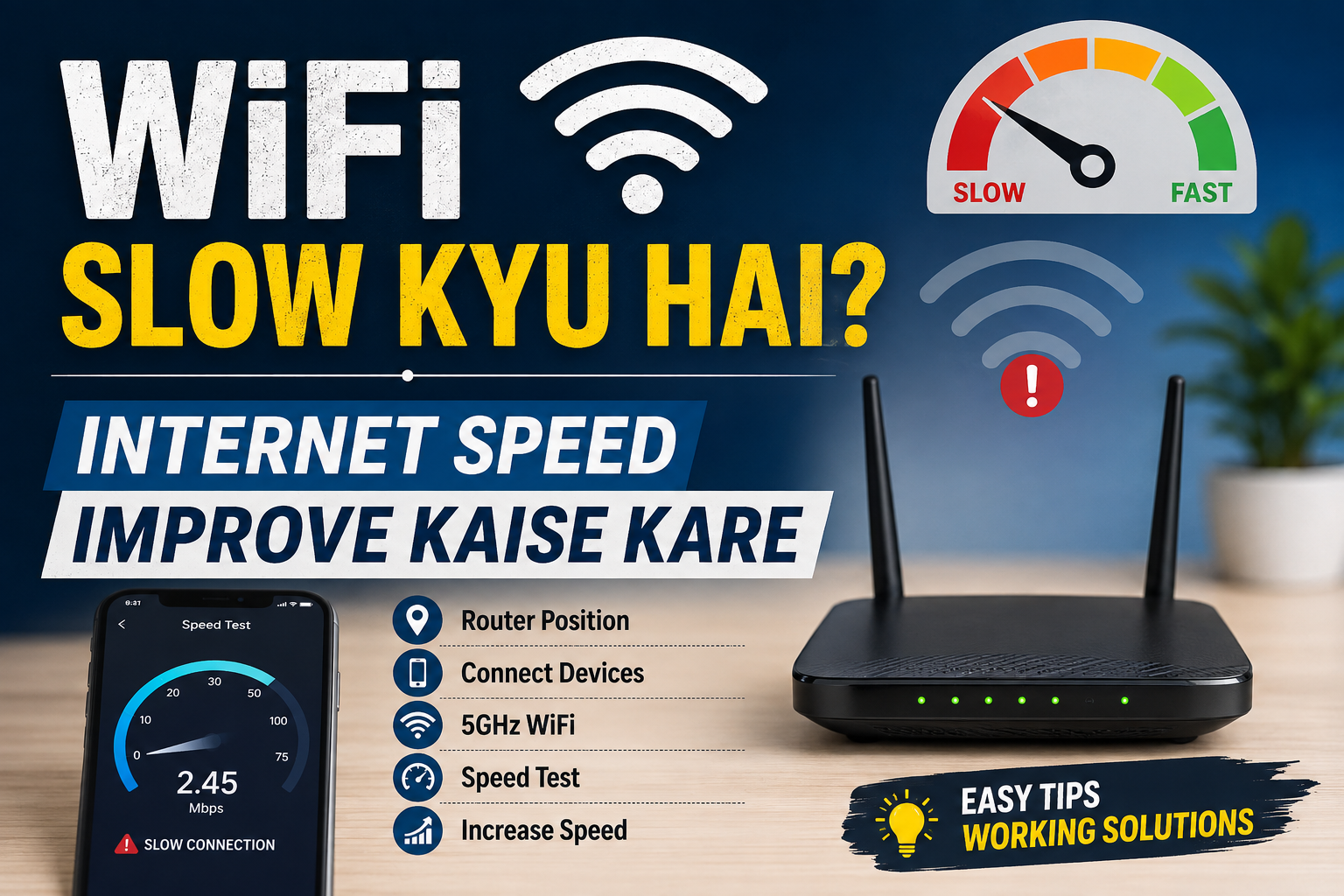 WiFi Slow Kyu Hai ? Internet Speed Improve Kaise Kare